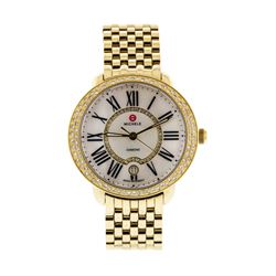 Michele Sereign 12 Diamond Gold Plated Wristwatch
