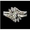 Image 2 : 14KT White Gold 1.08ctw Diamond Ring