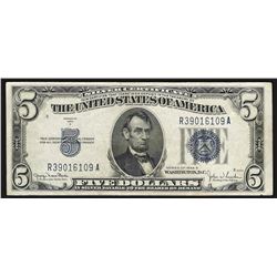 1934D $5 Silver Certificate Note