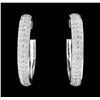 Image 1 : 14KT White Gold 0.75ctw Diamond Earrings