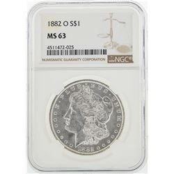 1882-O $1 Morgan Silver Dollar Coin NGC MS63