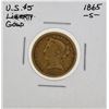 Image 1 : 1865-S $5 Liberty Head Half Eagle Gold Coin