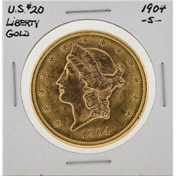 1904 $20 Liberty Head Double Eagle Gold Coin