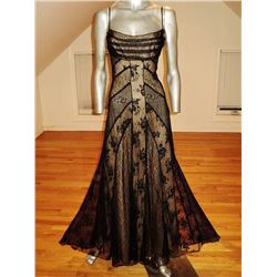 Paris Couture Gown Chantilly Lace Illusion