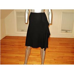Gianfranco Ferre Gabardine Skirt Ruffle Side