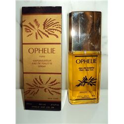 Vintage 1960 Ophelie Paris Eau de Toilette 3 1/3Fl.oz.
