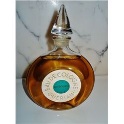 Vintage Mitsouko Cologne Guerlain 6.7oz - 200cc Flacon Montre emerald disk