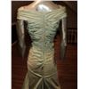 Image 3 : Designer Gown Shirred Trumpet Sweep Moss Shantung