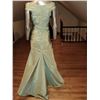 Image 4 : Designer Gown Shirred Trumpet Sweep Moss Shantung