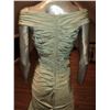 Image 5 : Designer Gown Shirred Trumpet Sweep Moss Shantung