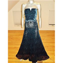 Chetta B. Paris StraplessTrumpet Gown Embossed Velour