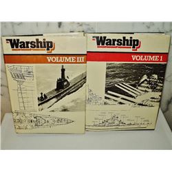 Warships 2 hardcover Volumes  1 and 3  Naval Institute UK