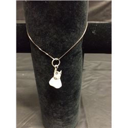 925 SILVER NECKLACE W/ DRESS PENDANT