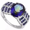 Image 1 : Natural Ocean Mystic Diamond & Sapphire Ring
