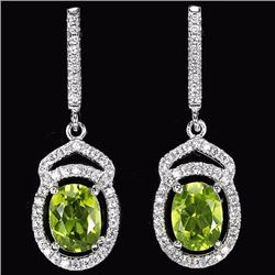 Natural Green Peridot Earrings