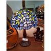 Image 1 : TIFFANY STYLE STAINED GLASS TABLE LAMP