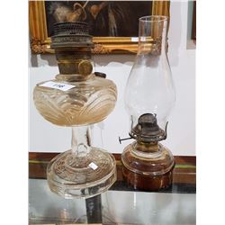 2 OIL LAMPS INC. AN ALADDIN LAMP