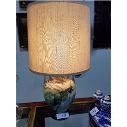 HAND PAINTED ASIAN PORCELAIN LAMP