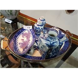 6 PC BLUE WILLOW LOT