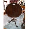 Image 1 : PIE CRUST TILT TOP OCCASIONAL CHIPPENDALE TABLE W/BALL IN CLAW FEET