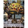 Image 1 : TIFFANY STYLE DRAGONFLY STAINED GLASS TABLE LAMP