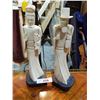 Image 1 : PAIR OF ASIAN CARVED BONE FIGURINES