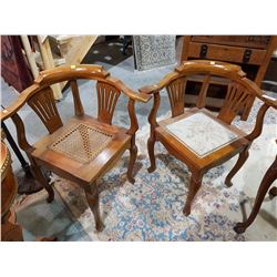 PAIR OF CORNER CHAIRS