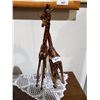 Image 1 : PAIR HAND CARVED WOODEN GIRAFFES