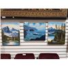 Image 1 : SET OF 3 OIL ON CANVAS SIGNED PEGGY