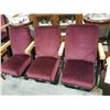 Image 1 : SET OF 3 THEATRE SEATS FROM THE STANLEY THEATRE IN VANCOUVER