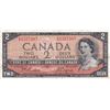 Image 1 : 1954 Bank of Canada Devil's Face Portrait $2 Bank Note - F+