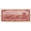 Image 2 : 1954 Bank of Canada Devil's Face Portrait $2 Bank Note - F+