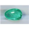 Image 1 : 1.77ct Pear Shape Columbian Emerald Cabochon