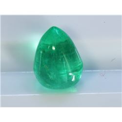 1.24ct Pear Shape Columbiuan Emerald Cabochon