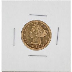 1881-S $5 Liberty Head Half Eagle Gold Coin