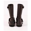 Image 4 : Authentic Chanel Quilted Brown Leather Motorcycle Boots