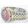 Image 7 : Rolex Mens Two Tone Ruby and Diamond Datejust Wristwatch