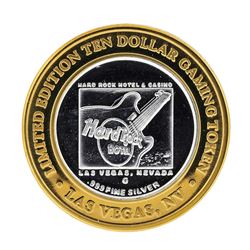 .999 Silver Hard Rock Hotel Las Vegas, Nevada $10 Casino Limted Edition Gaming T