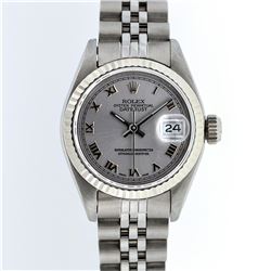 Rolex Ladies Stainless Steel Datejust Wristwatch