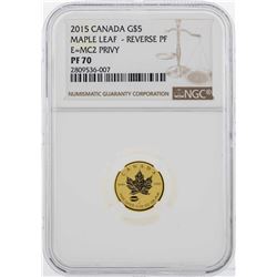 2015 Canada $5 Maple Leaf Gold Coin NGC PF70