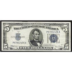 1934C $5 Silver Certificate Note