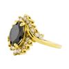 Image 1 : 14KT Yellow Gold 2.11ctw Black Diamond Ring