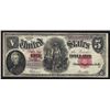 Image 1 : 1907 $5 Woodchopper Legal Tender Note
