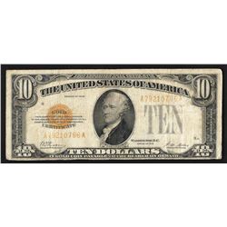 1928 $10 Gold Certificate Note