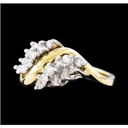 14KT Two Tone Gold 0.70ctw Diamond Ring