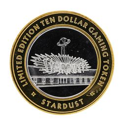 .999 Silver Stardust Resort Las Vegas, Nevada $10 Casino Limted Edition Gaming T