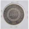 Image 2 : 1855 Brazil 2000 Reis Silver Coin KM 466