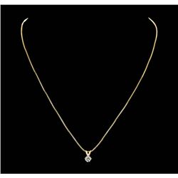 14KT Yellow Gold 0.40ct Diamond Pendant with Chain