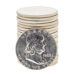Roll of (20) 1963 Brilliant Uncirculated Franklin Half Dollar Coins