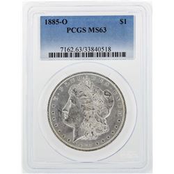 1885-O $1 Morgan Silver Dollar Coin PCGS MS63